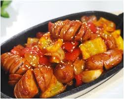 도시락용으로 요리한 소시지야채볶음 완성 모습