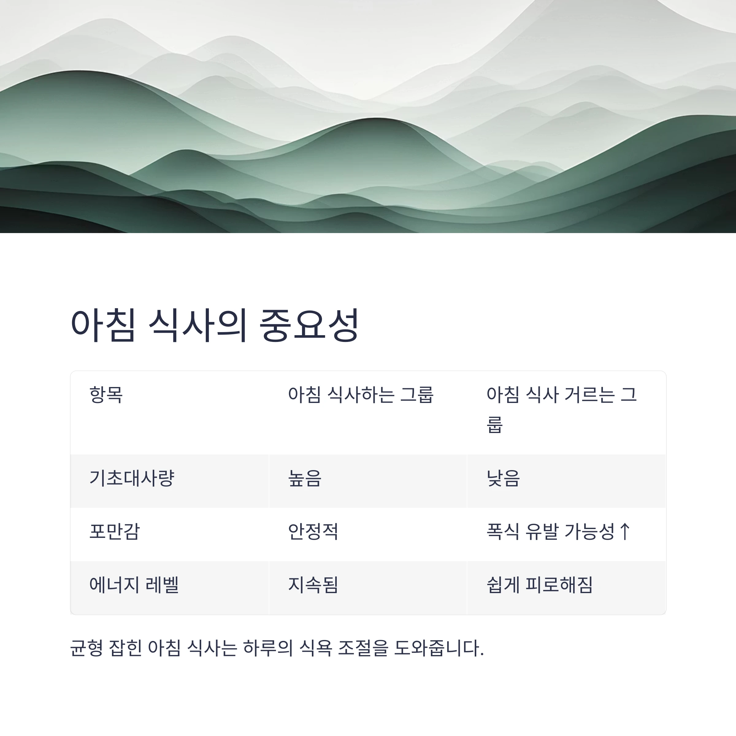 아침운동
