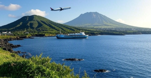제주도 여행, 배와 비행기가 있는 제주도 서귀포시