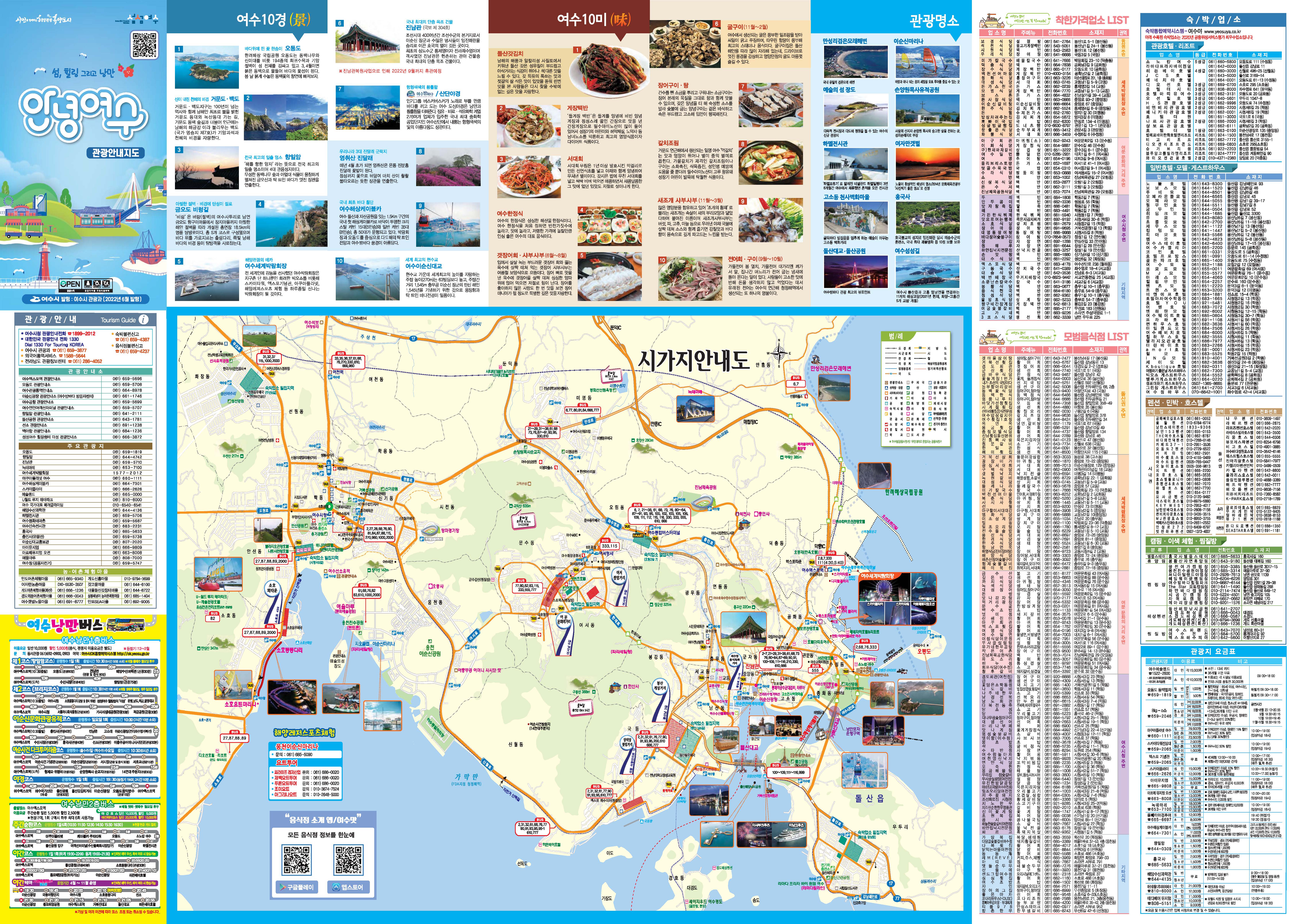 여수 시가지 안내도