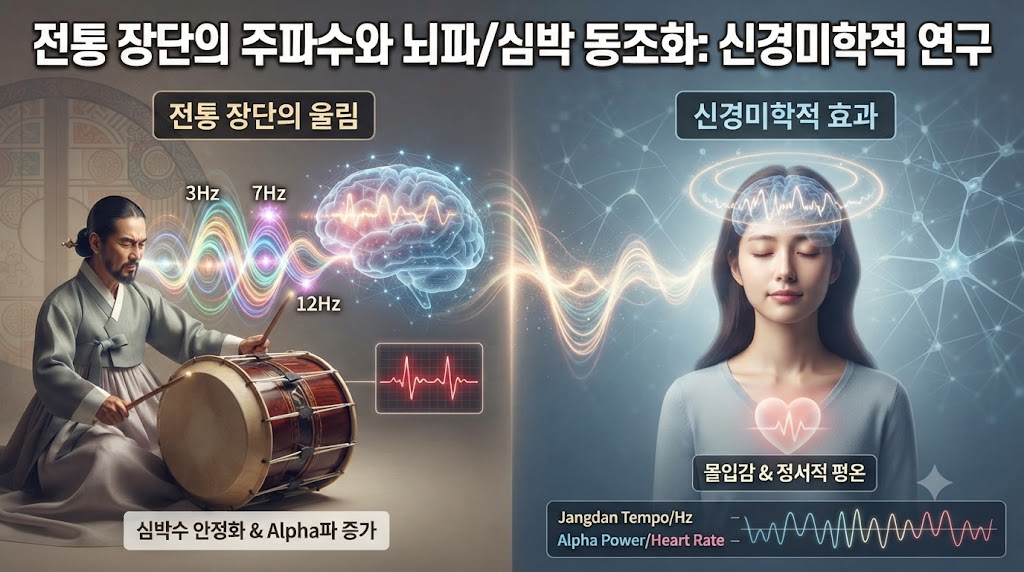 북소리가 심장에 닿을 때: 전통 장단의 주파수(Hz)가 인간의 심장 박동수 및 뇌파(Alpha파) 동조화에 미치는 신경미학적 연구