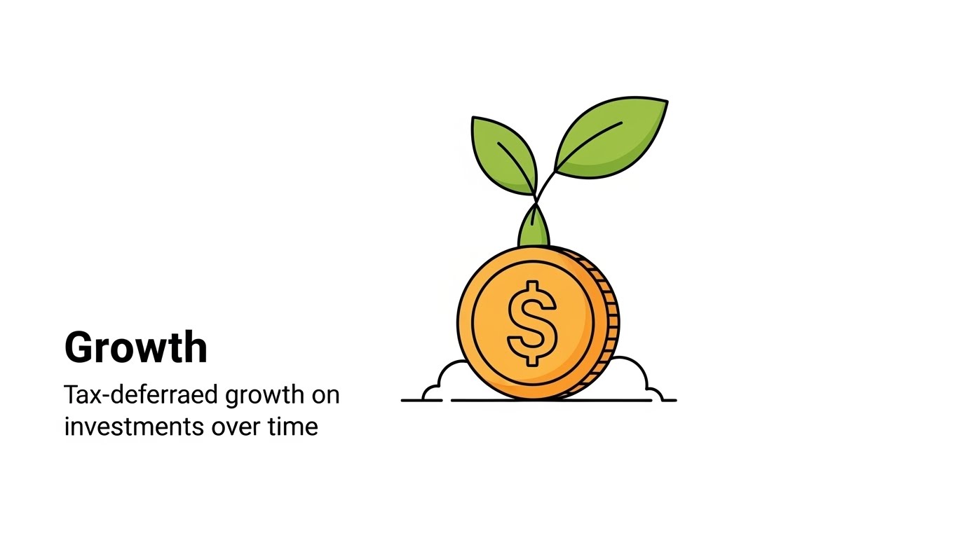 IRP 제도 안내와 세금 혜택을 보여주는 인포그래픽 이미지