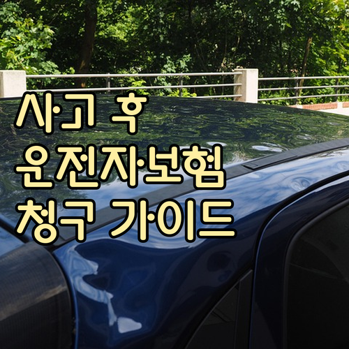 사고 발생 후 당황하지 마세요! 운전..