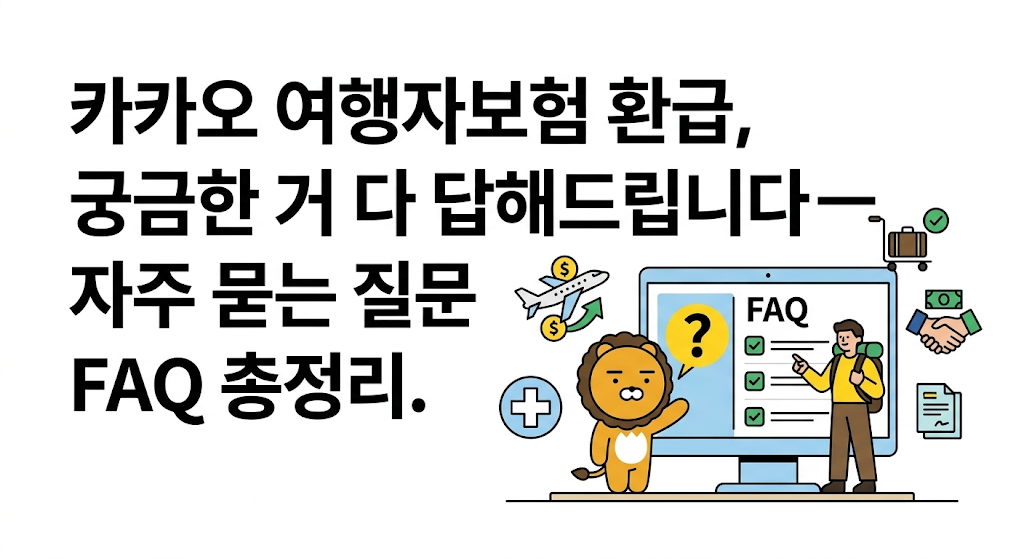 카카오 여행자보험 환급, 궁금한 거 다 답해드립니다&mdash; 자주 묻는 질문 FAQ 총정리