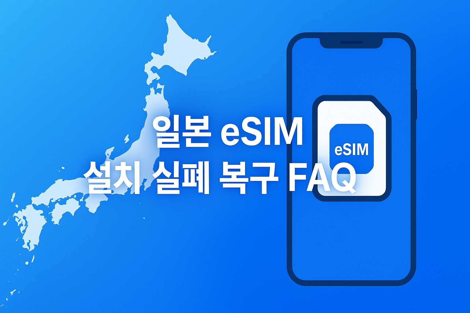 일본 eSIM 설치 실패 복구 FAQ: 오류코드별 해결·APN·로밍·QR 만료