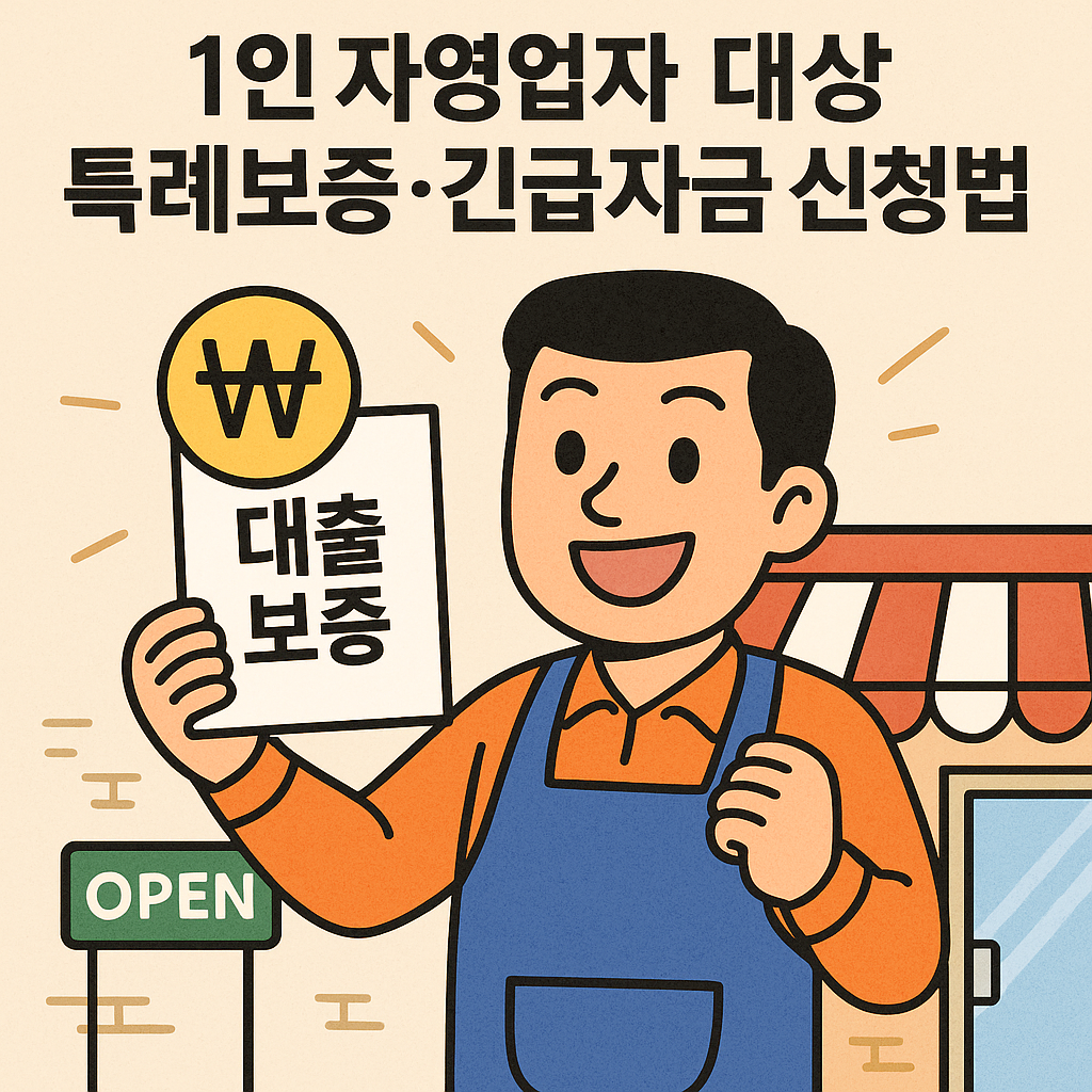 1인 자영업자 대상 특례보증·긴급자금 신청법