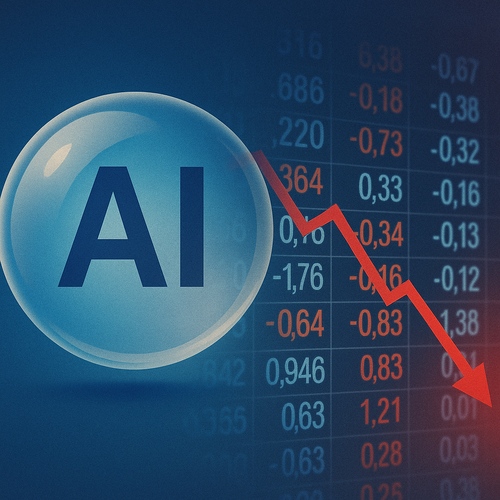 AI 거품 논란 관련 글로벌 기술주 하락 차트 이미지