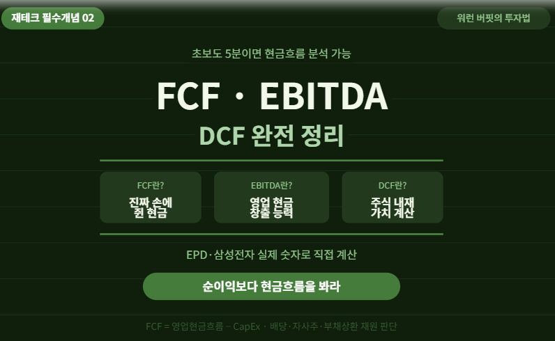 재테크 필수 개념 02편 - FCF&middot;EBITDA&middot;DCF 뜻과 계산법