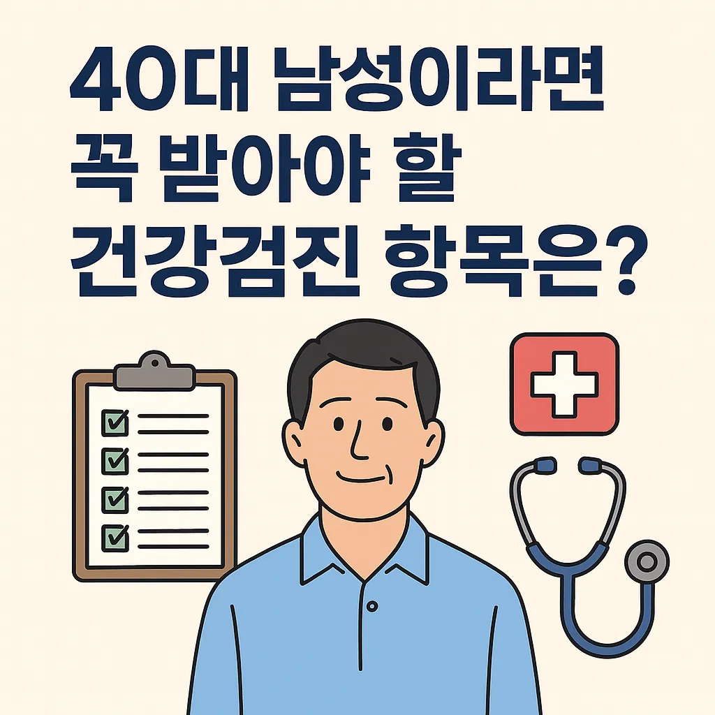 40대 남성이라면 꼭 받아야 할 건강검진 항목은?