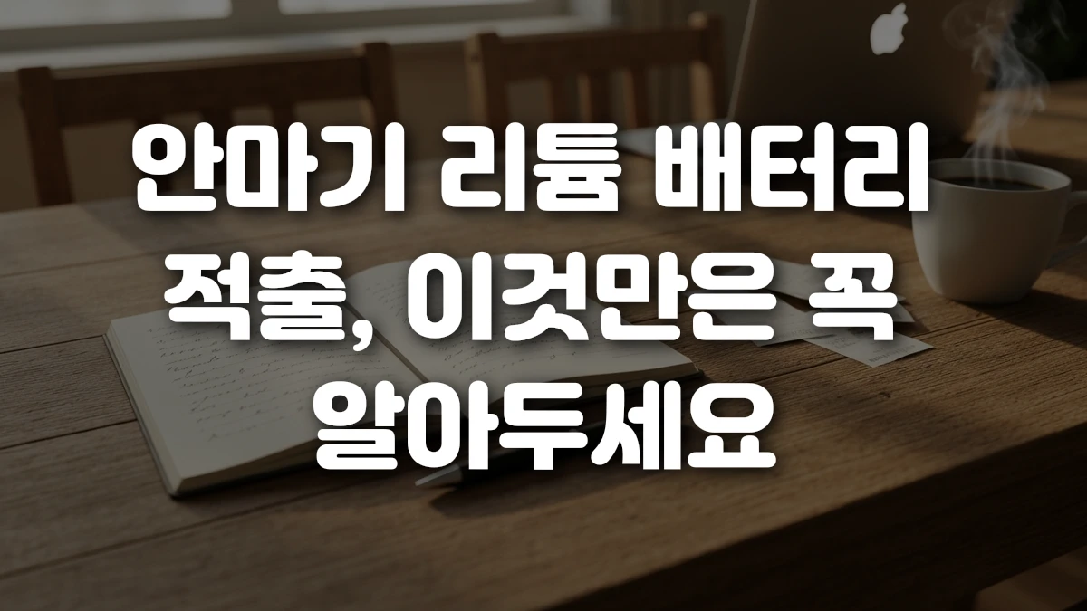 안마기 리튬 배터리 적출 이것만은 꼭 알아두세요