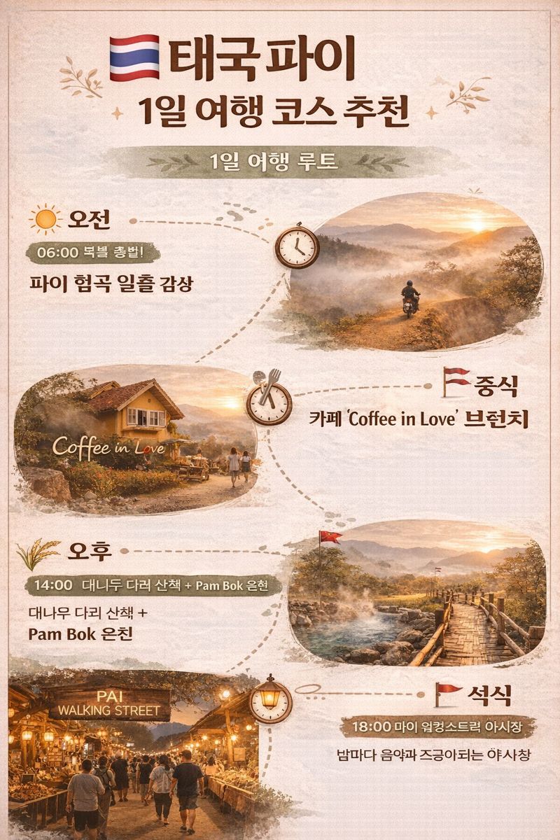 파이 1일 여행 코스 추천