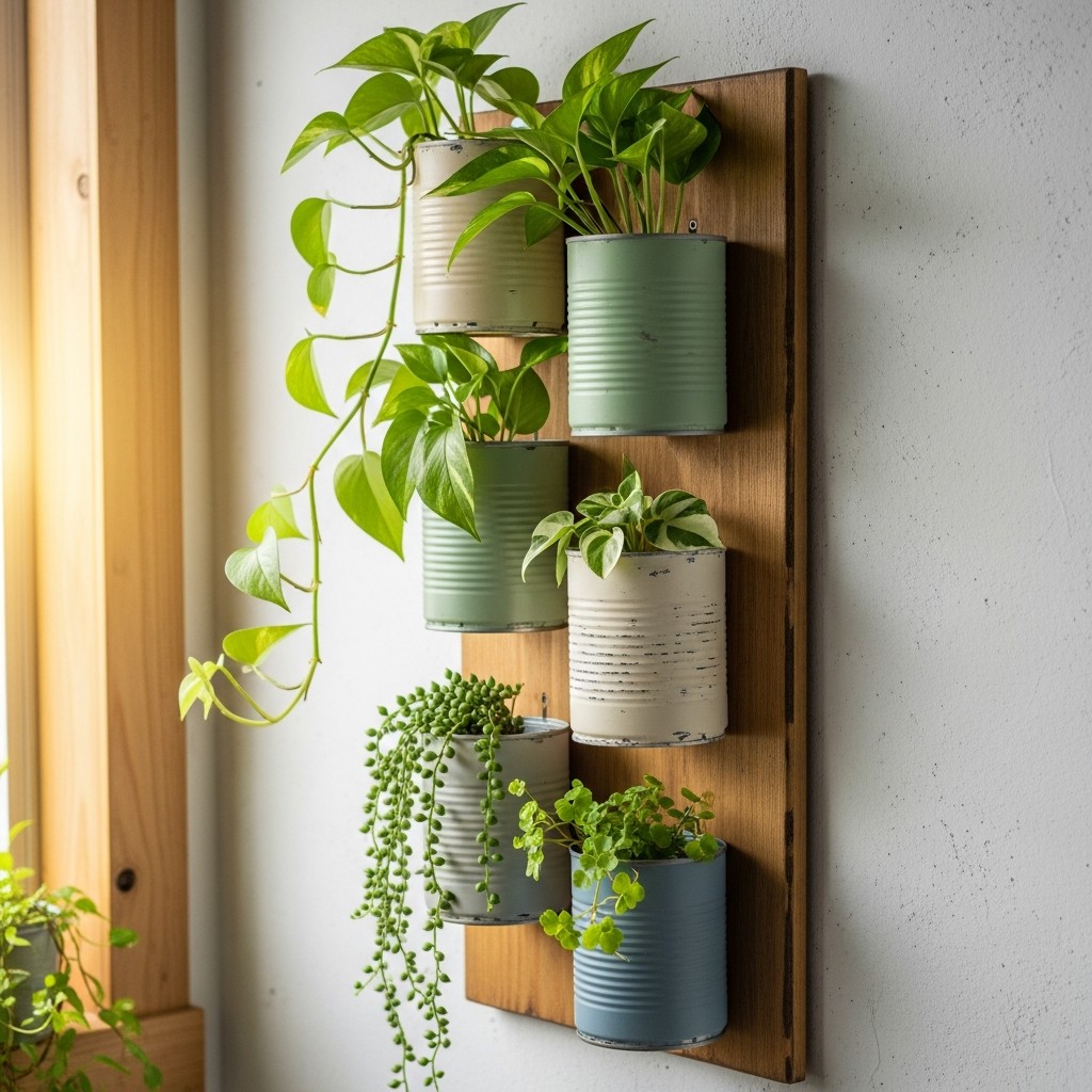 벽걸이 깡통 화분 인테리어