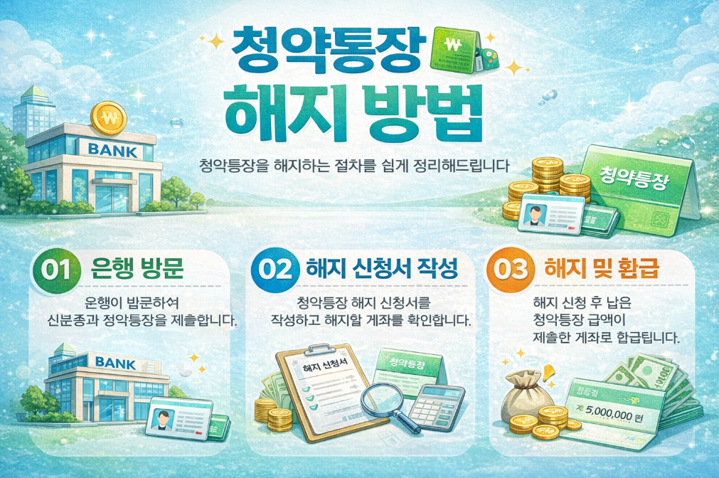 청약통장 해지 방법 5분 완벽 가이드