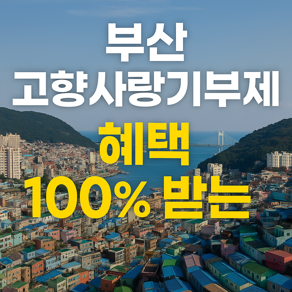 부산 고양사랑기부제 혜택 100% 받는 법