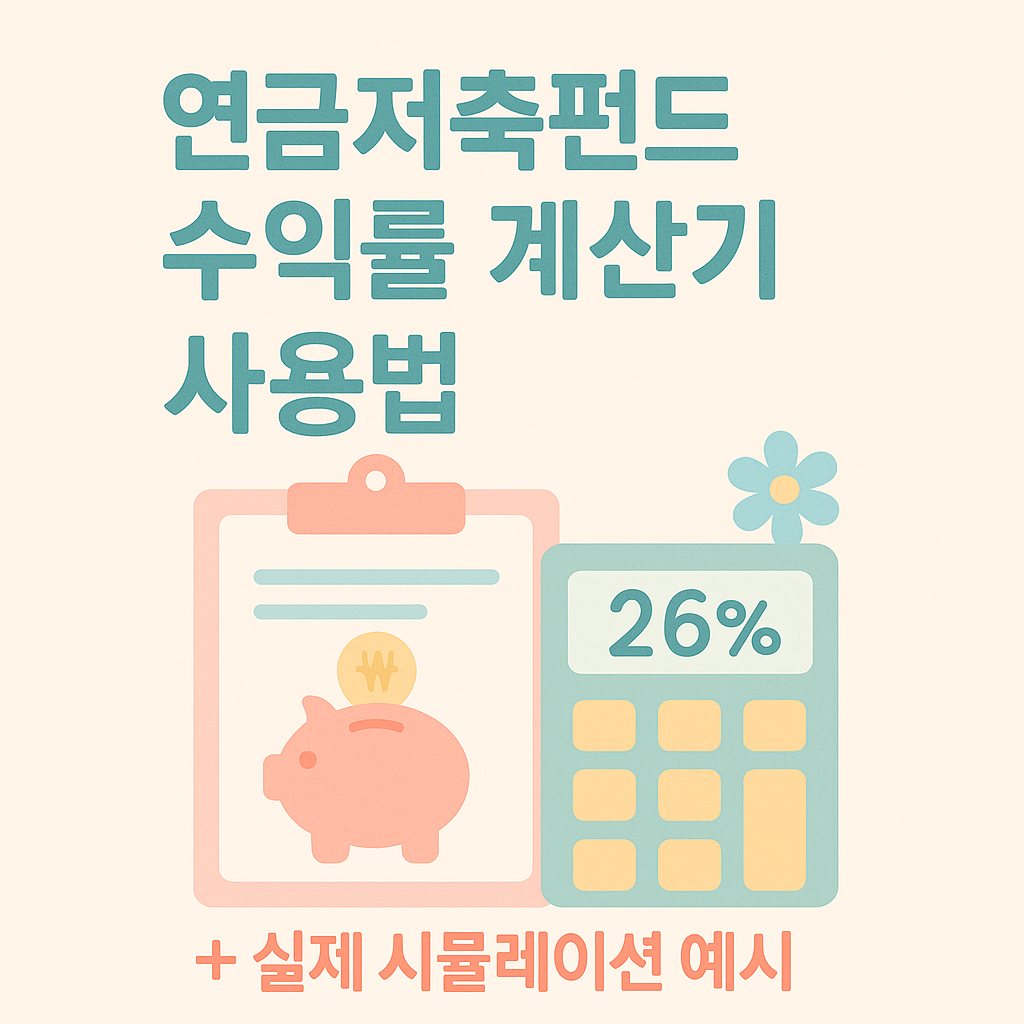 한국 연금저축펀드 수익률 계산기 사용법