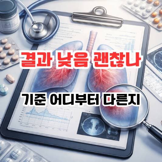 폐 검사 결과 기준 이미지