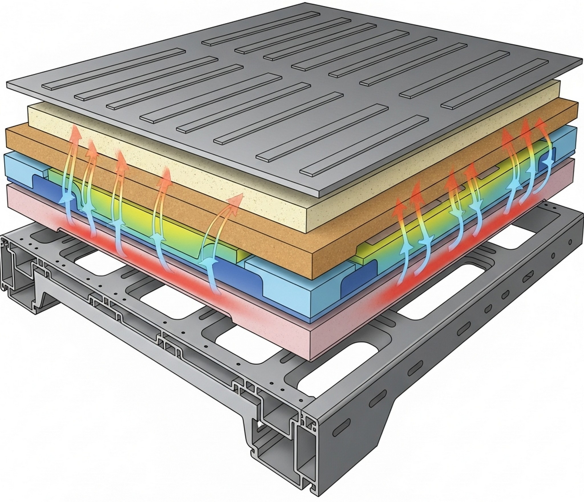차량 바닥 단열 구조
