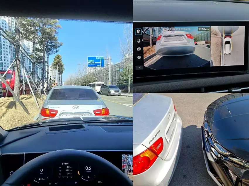 더 뉴 투싼으로 전진하며 바짝 붙여본 모습입니다.