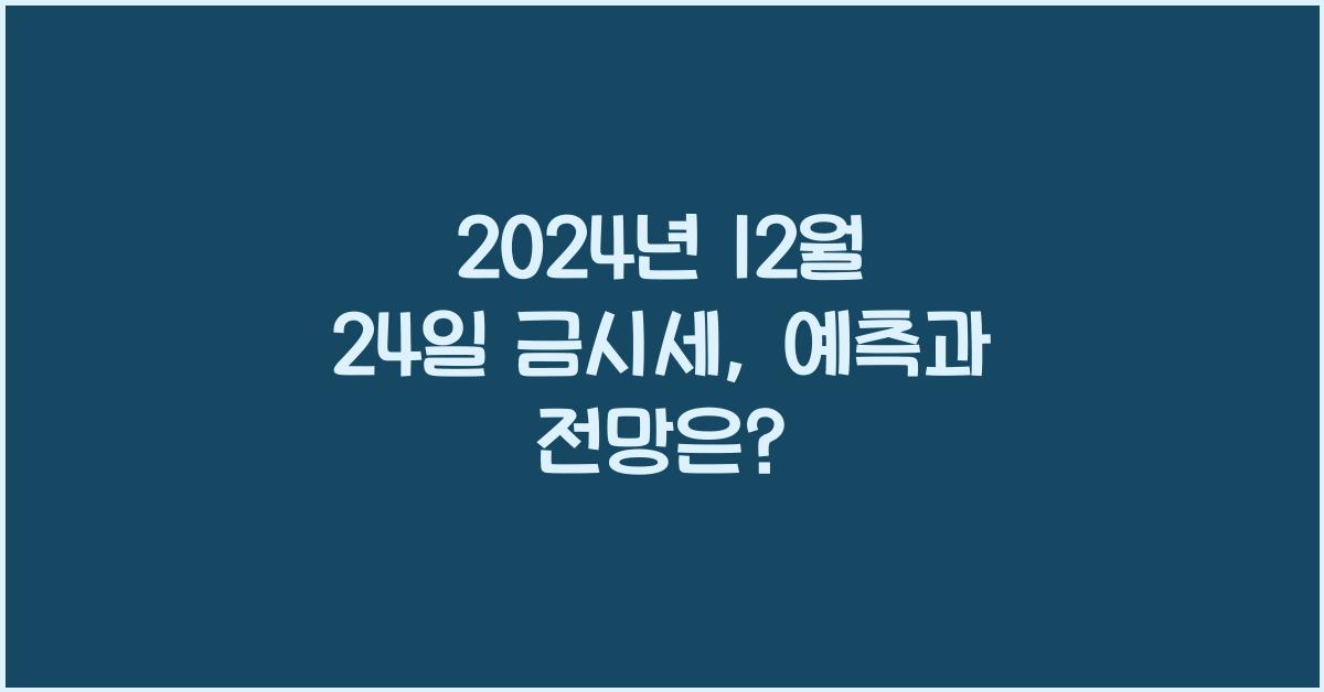 2024년 12월 24일 금시세