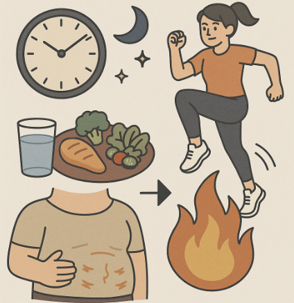 내장지방 태우는 저녁루틴