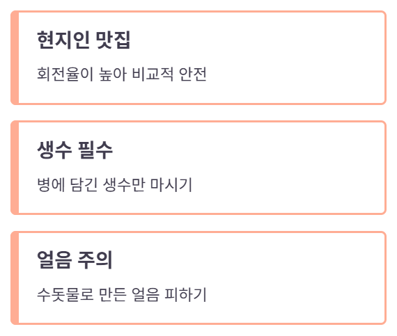 하노이 미식 여행 팁