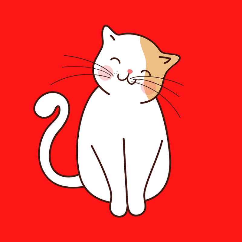 웃고 있는 고양이 그림