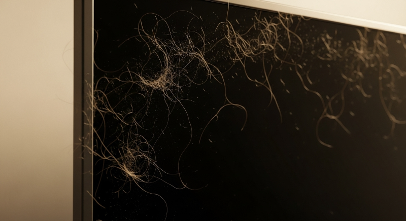 반려동물을 키운다면 털이 화면에 잘 달라붙습니다.