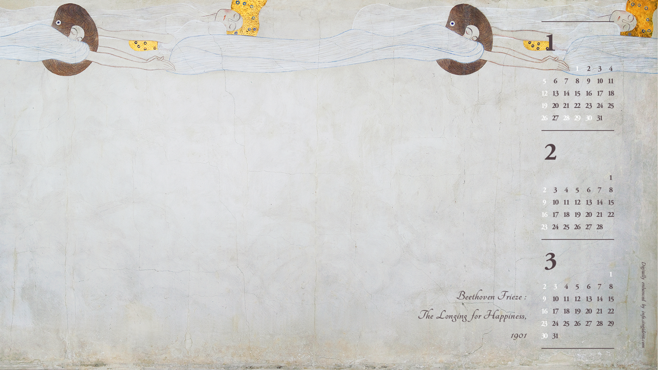 01 베토벤 프리즈, 행복에 대한 염원 B - 2025년2월 노트북배경화면