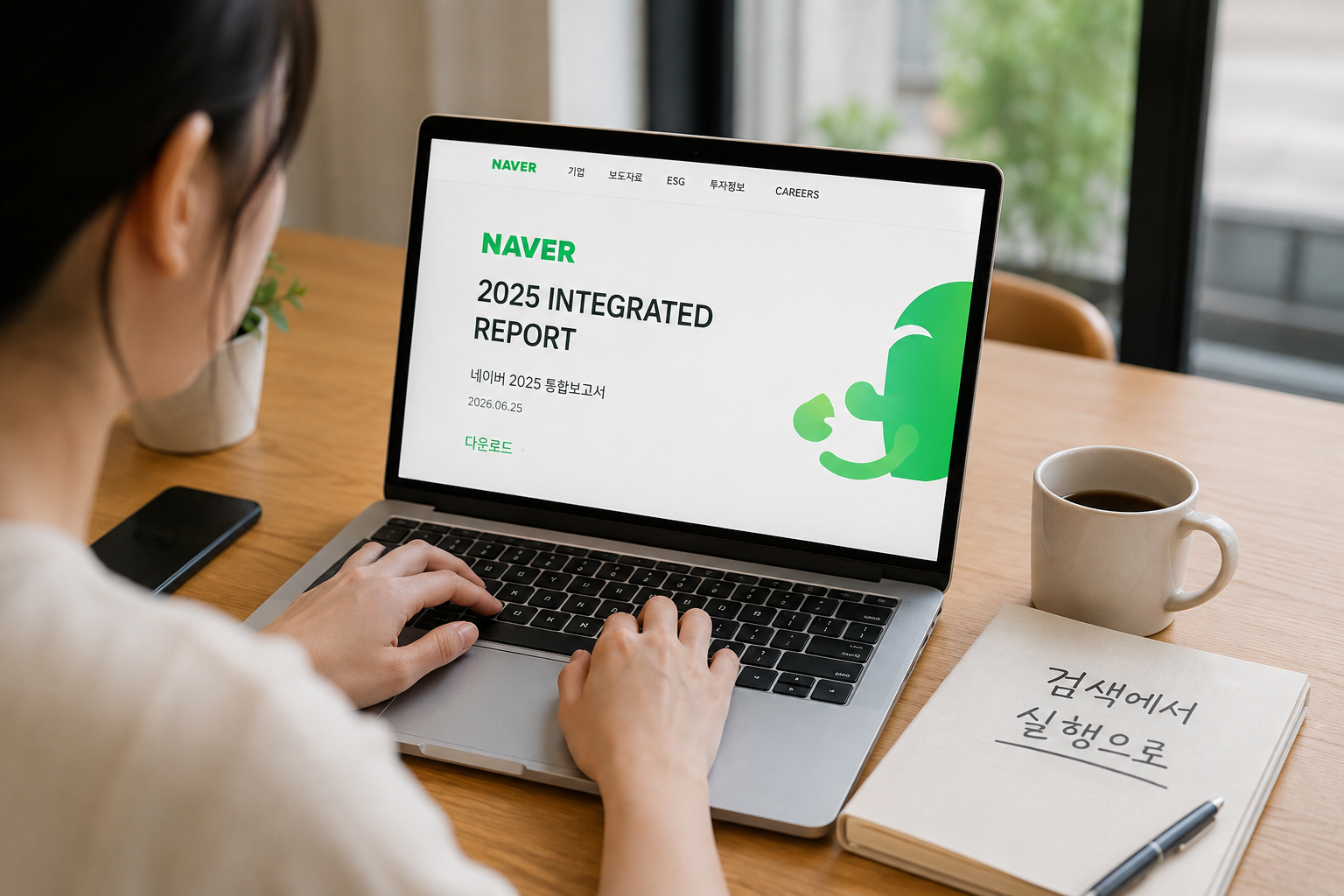 네이버 2025 통합보고서 On-Service AI, 초보 블로거가 밑줄 그은 세가지!