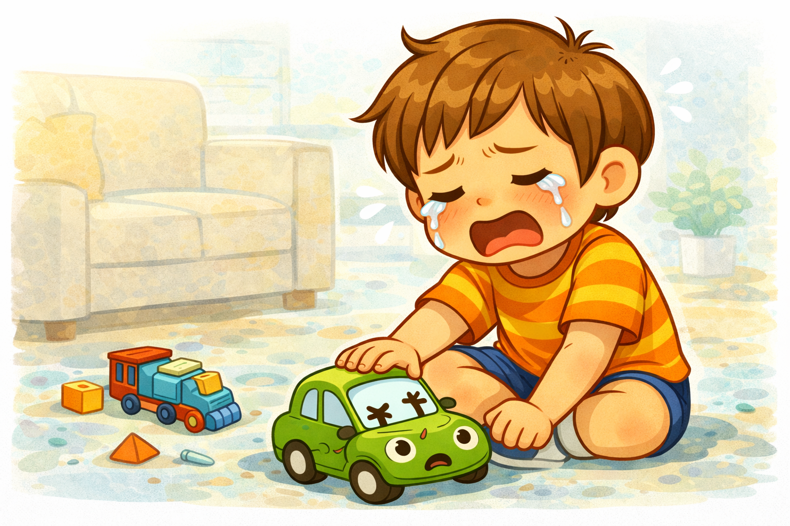 장난감을 나누기 어려워하는 아이