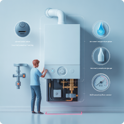 보일러 온수가 나오지 않을때 원인과 간단한 자가 조치방법 이미지