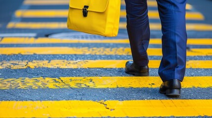 노란색 횡단보도의 도입