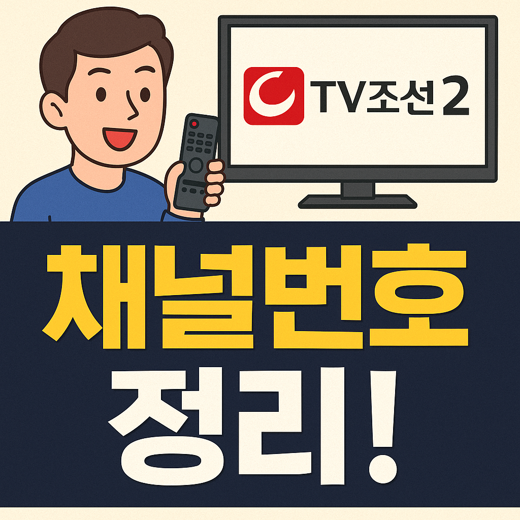 tv조선2 채널번호 정리