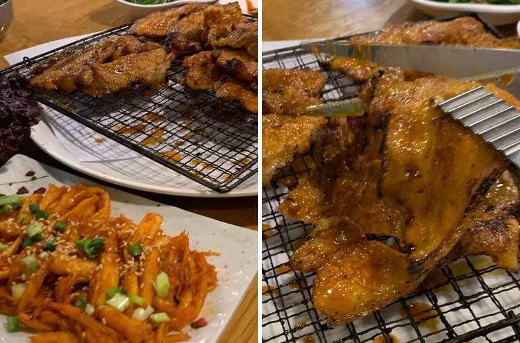 맛있게 먹은 석쇠와 더덕구이