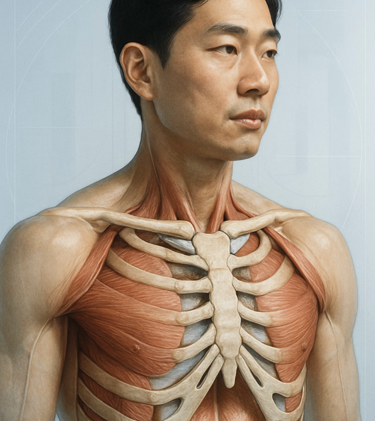 숨쉴 때 콕콕 쑤시는 날카로운 아픔