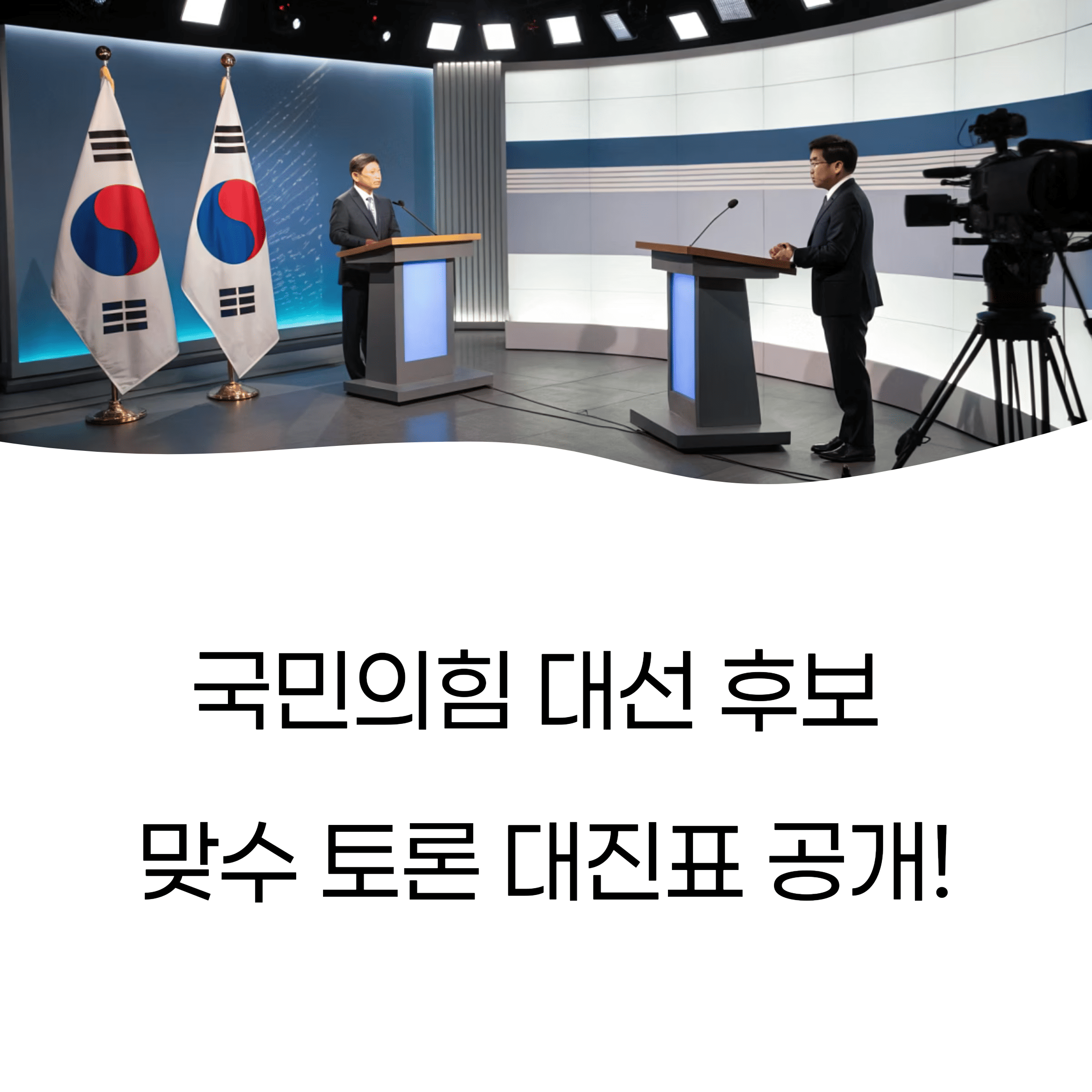 국민의힘 대선 후보 맞수 토론 대진표 공개! 한동훈 vs 홍준표 1대1 토론 확정 총정리