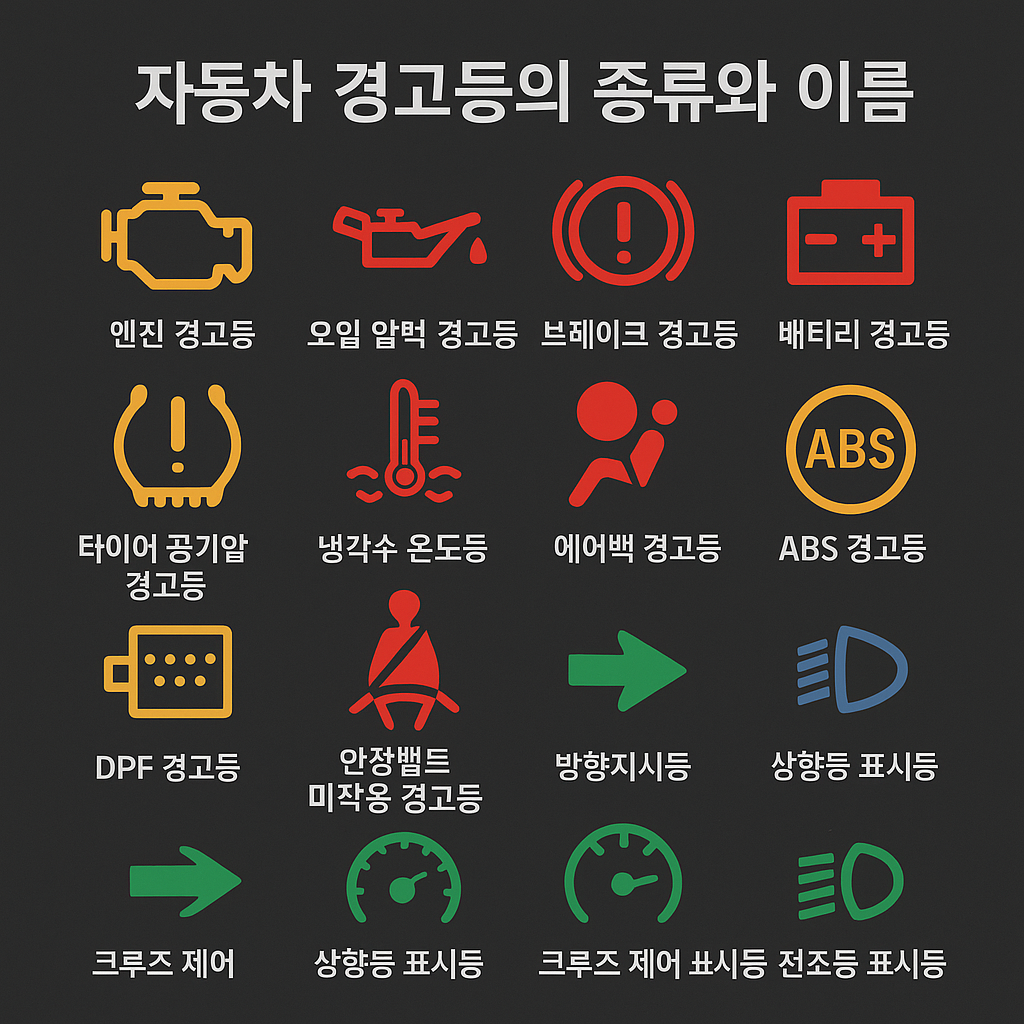 자동차 경고등 종류