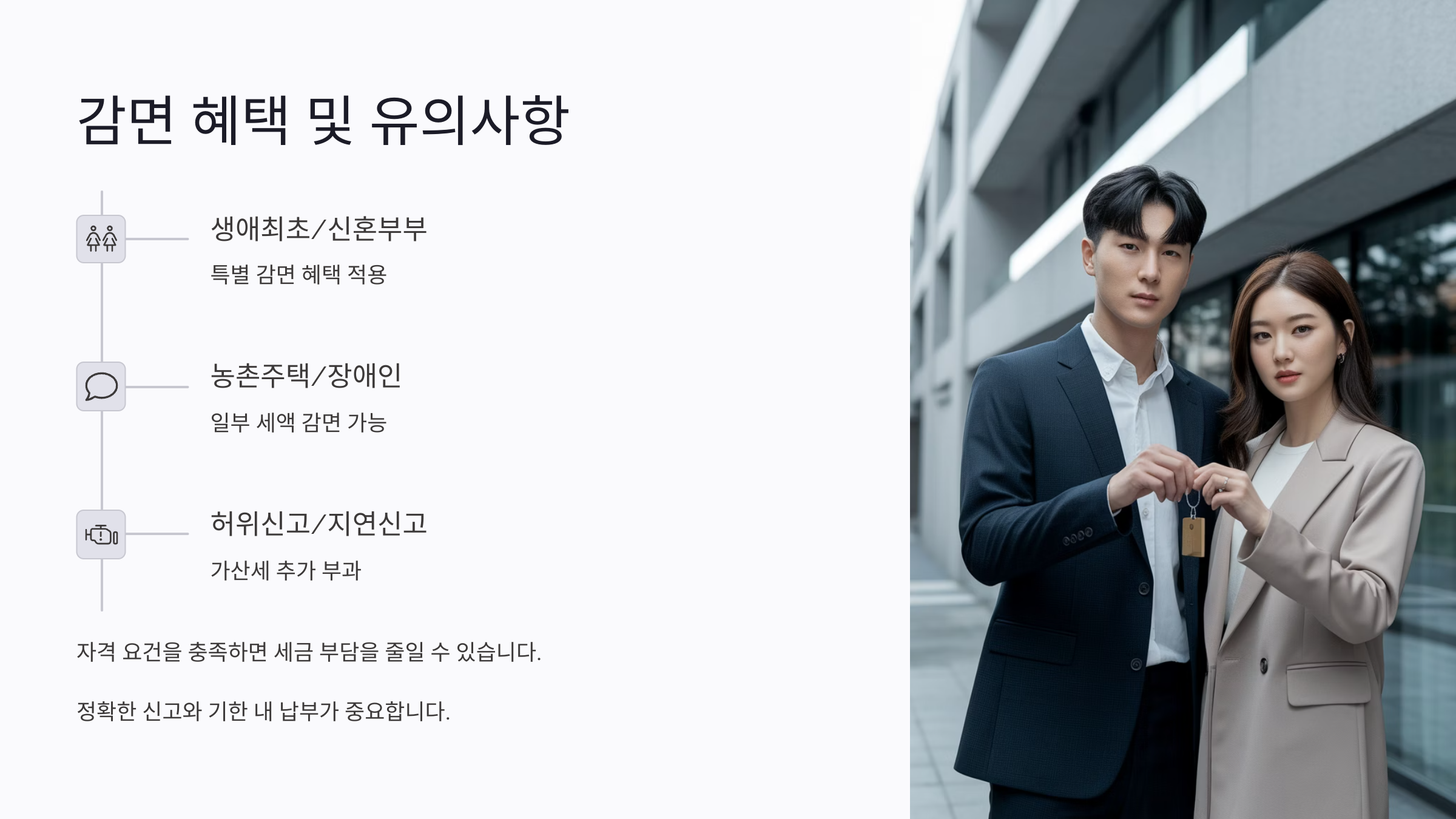 감면 혜택 및 유의사항