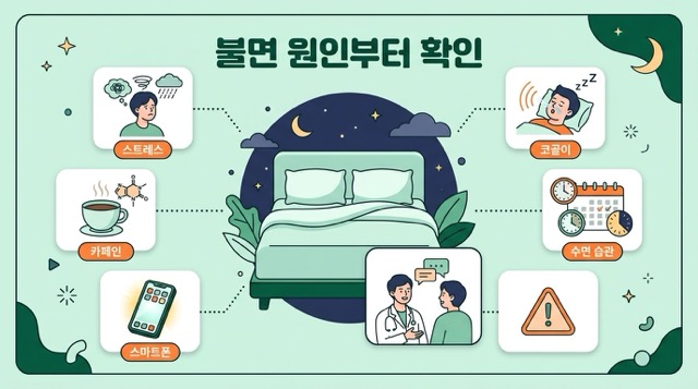 만성 불면증과 원인 확인