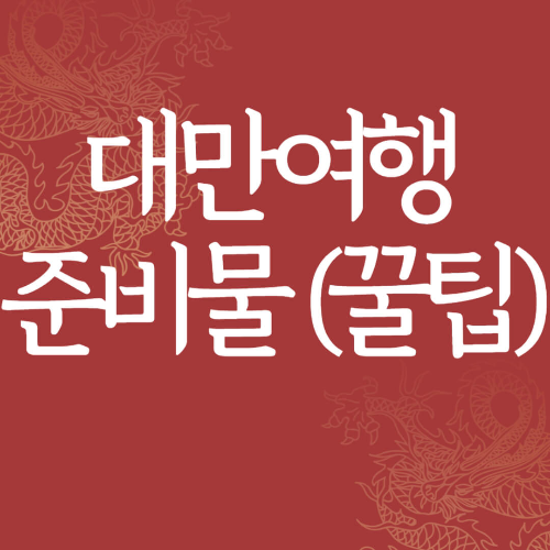 대만여행 준비물