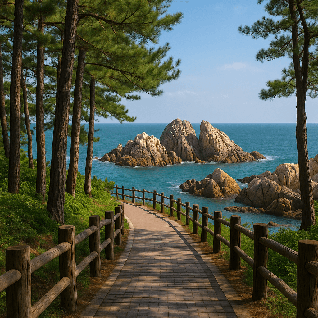 울산 대왕암공원 해안산책, 동해 파도와 소나무 숲이 어우러진 힐링 코스