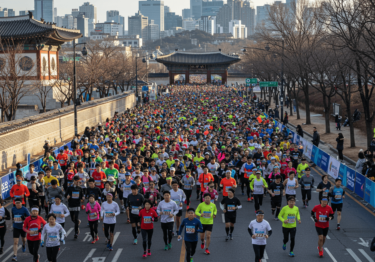 2024 서울마라톤 참가자 출발 현장