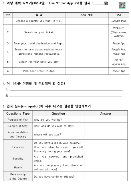 여행-영어-프로젝트-활동