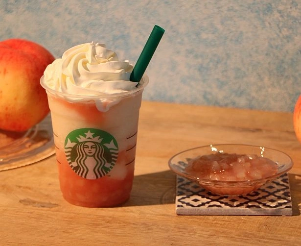 복숭아와 벚꽃 와라비 모찌