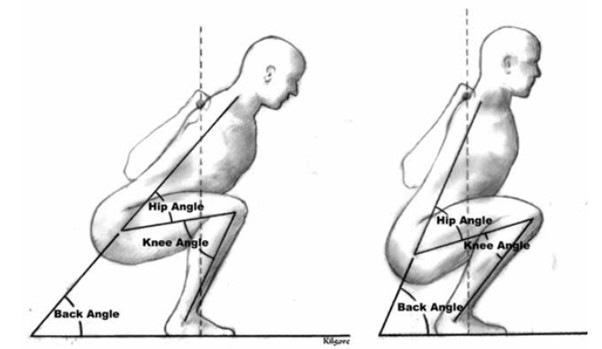 스쿼트 동작 모습