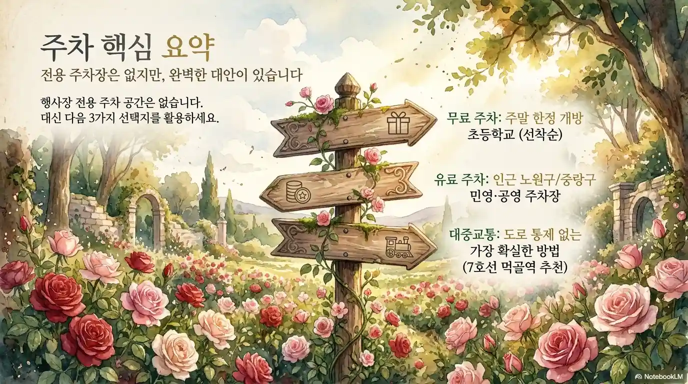 중랑 장미축제 주차장 핵심 요약