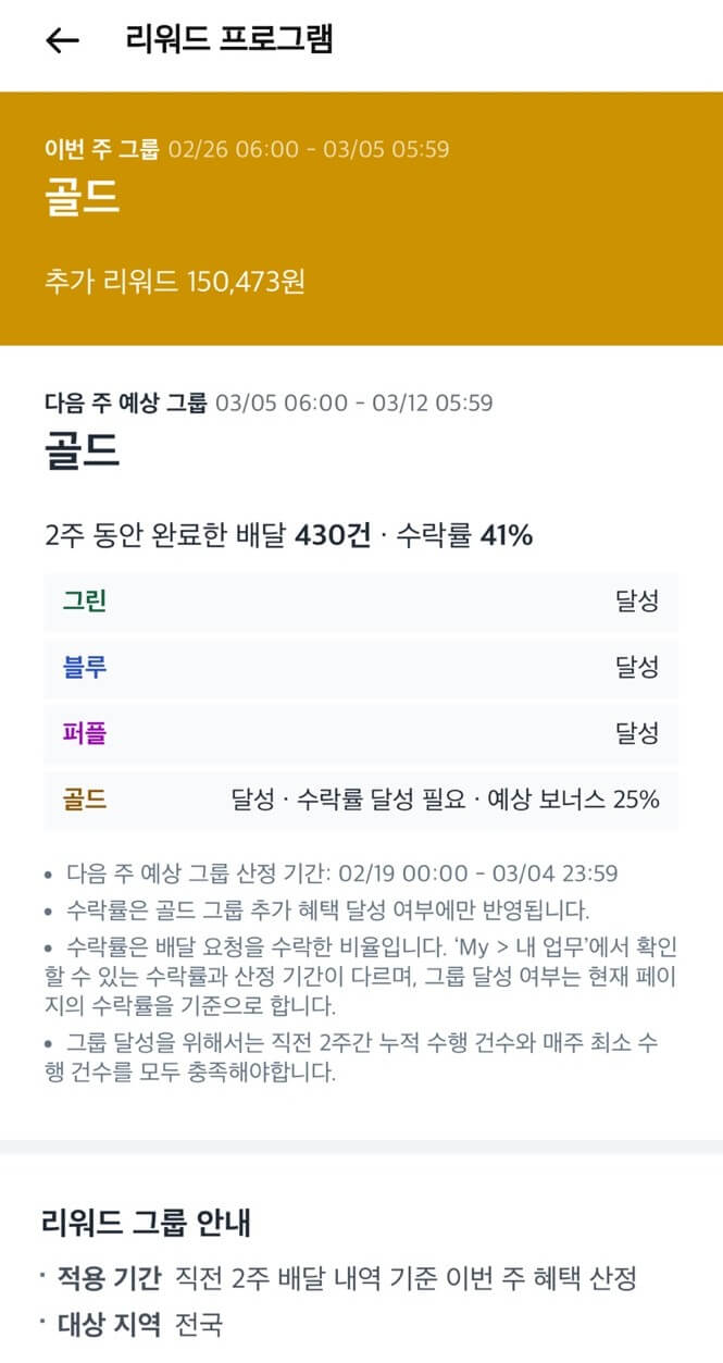 쿠팡이츠-리워드-진행-현황-화면