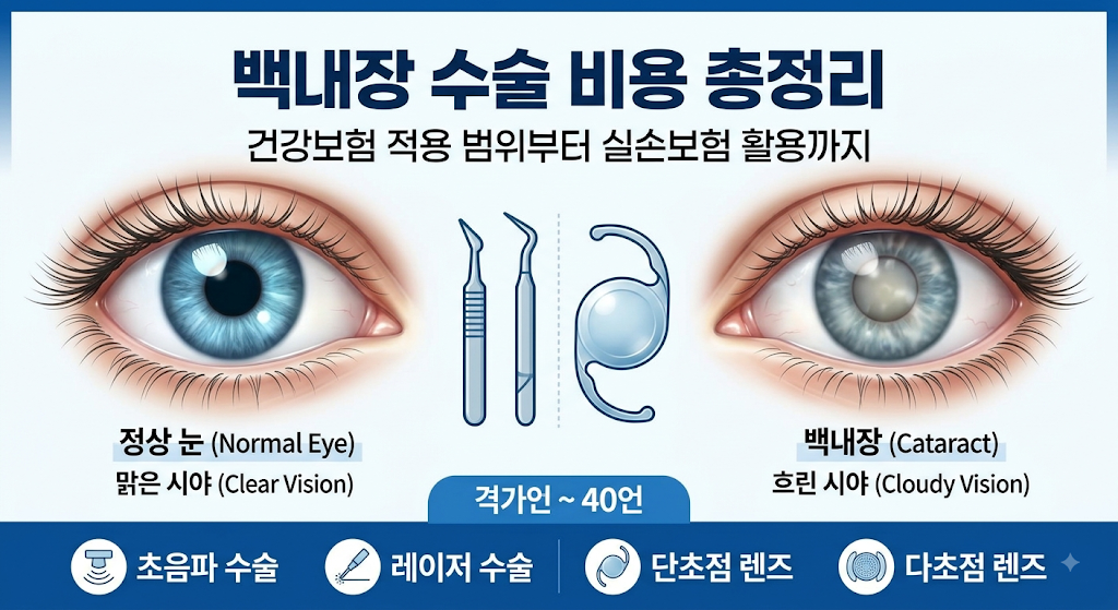 백내장 수술 비용 총정리: 건강보험 적용 범위부터 실손보험 활용까지