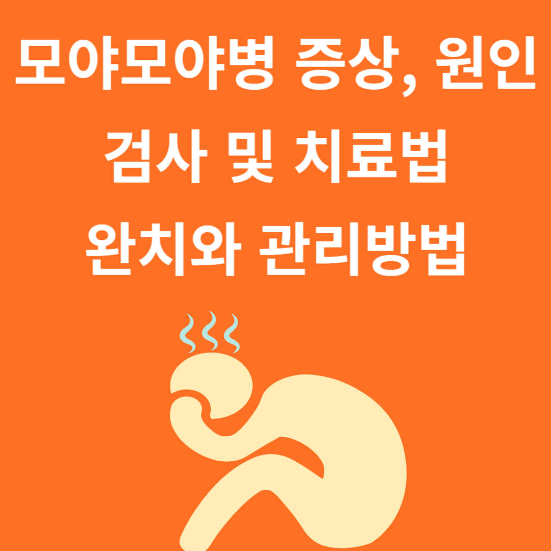 모야모야병 증상과 원인, 검사 및 치료, 완치, 관리방법