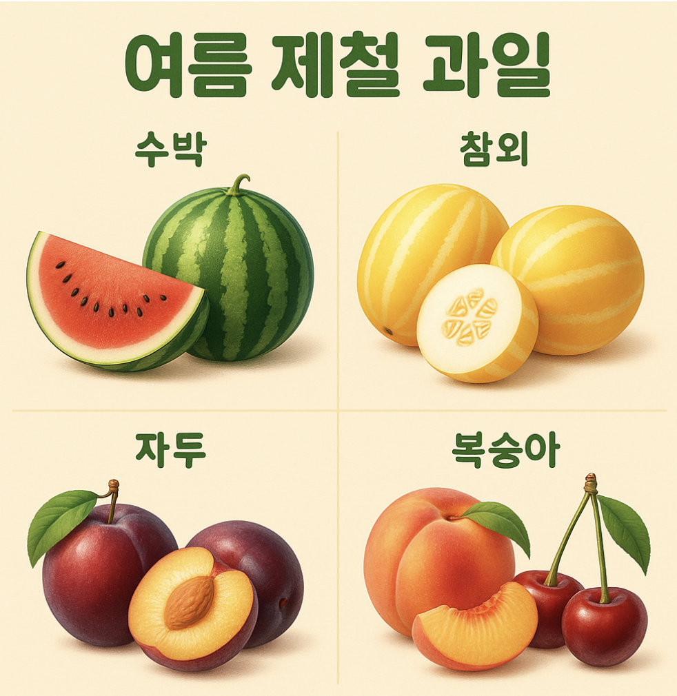 여름제철과일 이미지